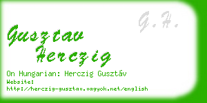 gusztav herczig business card